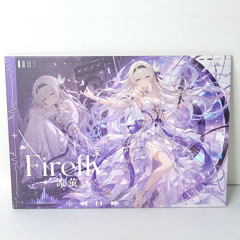 Firefly Purple Singing Honkai Waifu Card Anime Girl Wall Art Oversized Board A5
